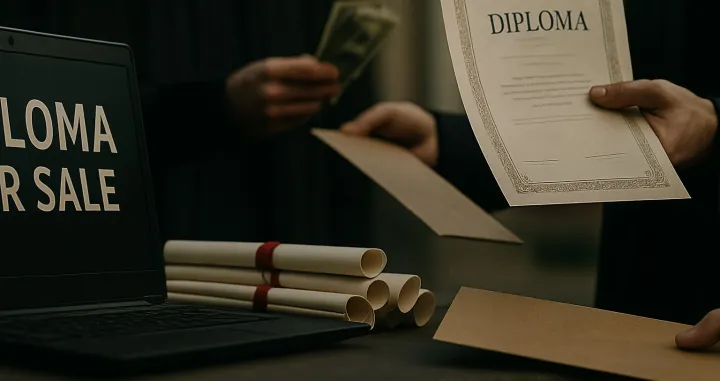 Prodaja - kupovina diploma/Ilustracija/ChatGPT/