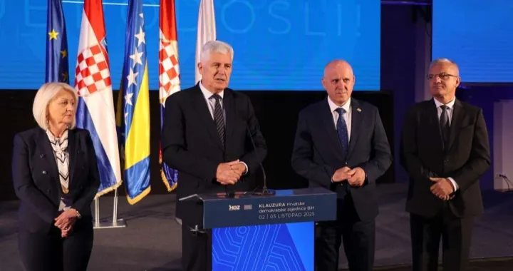 Borjana Krišto, Dragan Čović, potpredsjednik Vlade Hrvatske Branko Bačić, HDZ BiH, Neum, Klauzura HDZ-a BiH/Fena