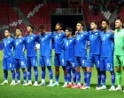 Soccer Football - World Cup - UEFA Qualifiers - Group I - Israel v Italy - Nagyerdei Stadion, Debrecen, Hungary - September 8, 2025 Israel players line up during the national anthems before the match REUTERS/Bernadett Szabo/Foto: Bernadett Szabo