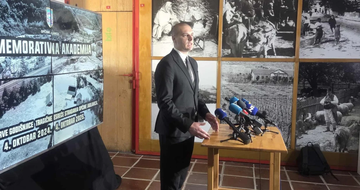 Emir Muratović načelnik općine jablanica, komemoracija, godišnjca katastrofalinih poplava/Nedim Fetahović