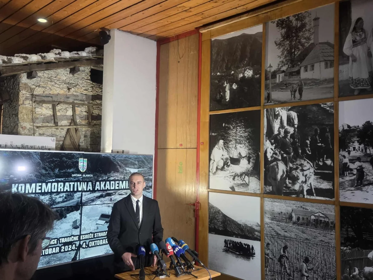 Emir Muratović načelnik općine jablanica, komemoracija, godišnjca katastrofalinih poplava/Nedim Fetahović