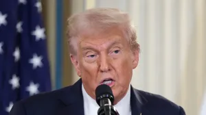 U.S. President Donald Trump speaks during a joint press conference with Israeli Prime Minister Benjamin Netanyahu (not pictured) in the State Dining Room at the White House in Washington, D.C., U.S., September 29, 2025. REUTERS/Jonathan Ernst/Jonathan Ernst