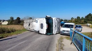 Prevrnuo se kamion/Printscreen/Viber grupa//