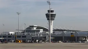 FILE PHOTO: A general view of the Munich International Airport in Germany, February 16, 2023. REUTERS/Leonhard Simon/File Photo/Leonhard Simon