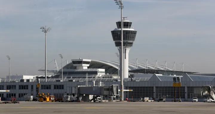 FILE PHOTO: A general view of the Munich International Airport in Germany, February 16, 2023. REUTERS/Leonhard Simon/File Photo/Leonhard Simon