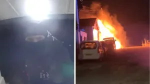 Podmetnu požar ispred džamije u Peacehavenu, Istočni Sussex, Engleska/Screenshot