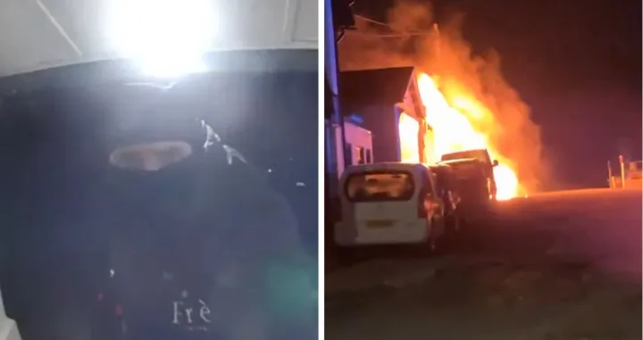 Podmetnu požar ispred džamije u Peacehavenu, Istočni Sussex, Engleska/Screenshot