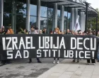 BEOGRAD, SRBIJA - 5. oktobar - Protest podrške narodu Palestine održan je u nedjelju u Beogradu povodom navršavanja druge godišnjice izraelskog genocida u Pojasu Gaze (Filip Stevanovic - Anadolu Agency)/