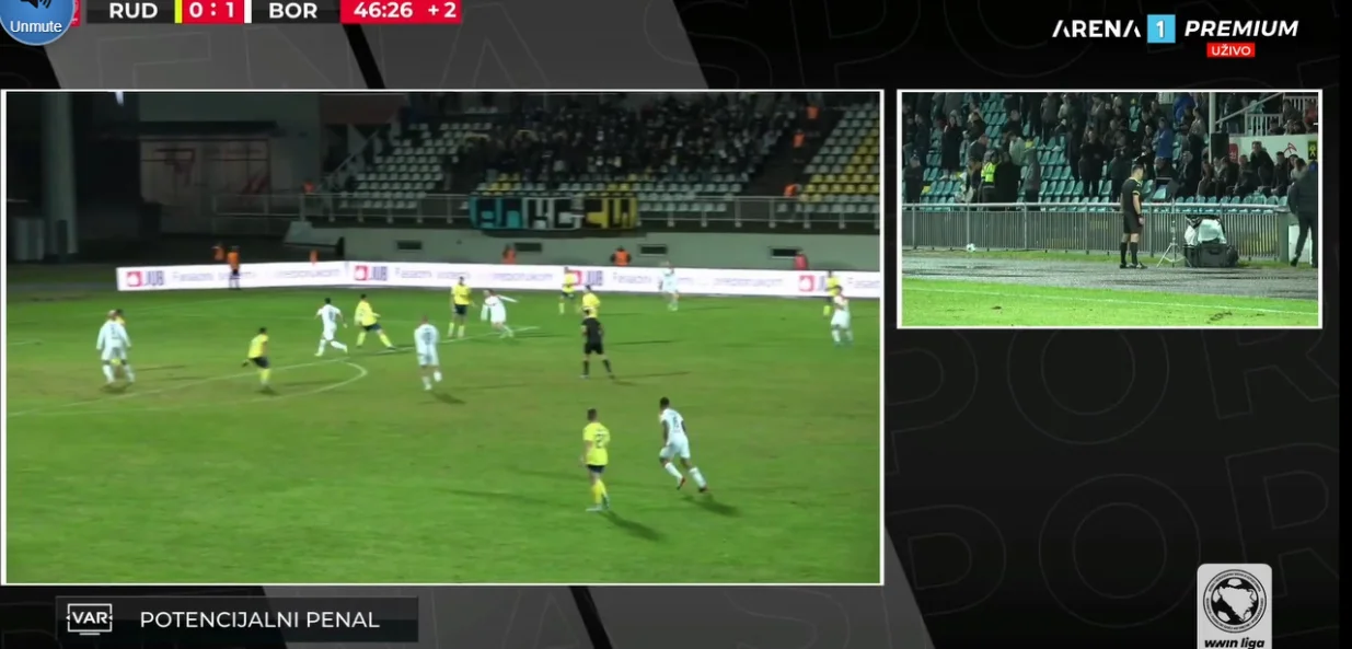 Gol Vukovića protiv Rudara (FOTO: Screenshot/Arenasport)/Foto: 