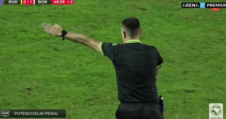 Gol Vukovića protiv Rudara (FOTO: Screenshot/Arenasport)/Foto: 