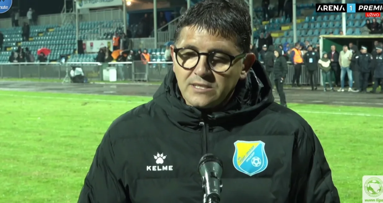 Perica Ognjenović nakon meča protiv Borca (FOTO: Screenshot/Arenasport)/Foto: 