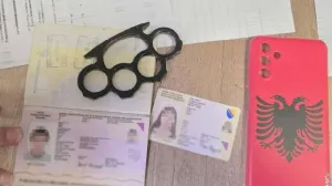 Bh. državljani, hapšenje, Beograd, bokser, maskica za telefon, zastava Albanije/Mup Srbije