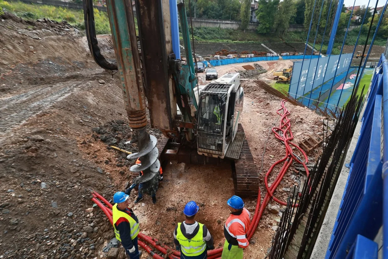 Izgradnja južne tribine stadiona Grbavica/Foto: 