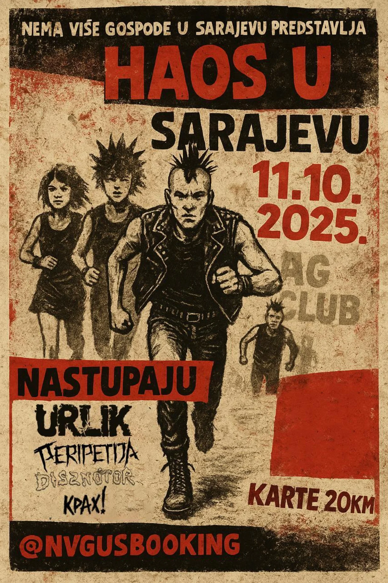 Koncert za ljubitelje hardcore i punk zvuka/