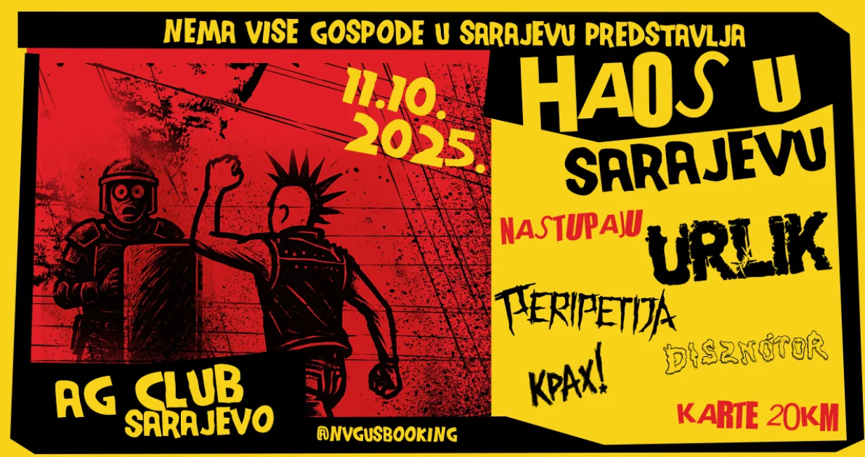 Četiri benda u AG Clubu u Sarajevu/