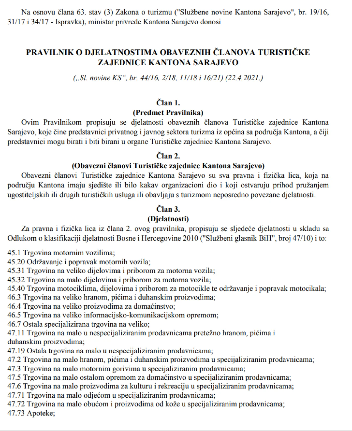 Turistička taksa/Printscreen