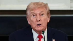 U.S. President Donald Trump participates in a roundtable on antifa, an anti-fascist movement he designated a domestic "terrorist organization" via executive order on September 22, at the White House in Washington, D.C., U.S., October 8, 2025. REUTERS/Evelyn Hockstein/Evelyn Hockstein