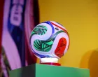 The official ball of the 2026 FIFA World Cup named "Trionda" is displayed during a presentation event in Mexico City, Mexico, October 3, 2025. REUTERS/Luis Cortes/Foto: Luis Cortes