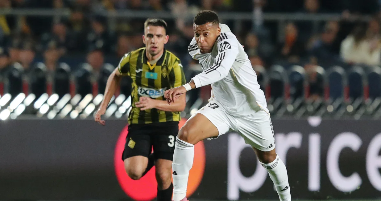 Soccer Football - UEFA Champions League - Kairat v Real Madrid - Central Stadium, Almaty, Kazakhstan - September 30, 2025 Real Madrid's Kylian Mbappe in action REUTERS/Pavel Mikheyev/Foto: Pavel Mikheyev