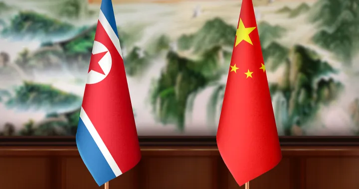 sjeverna koreja, kina, zastave/