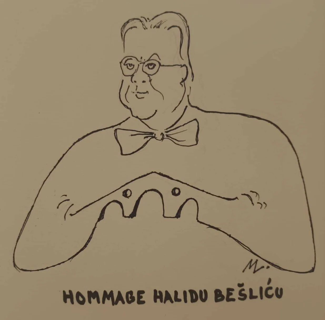 Mahmud Latifić omaž Halidu Bešliću, ilustracija/Mahmud Latifić