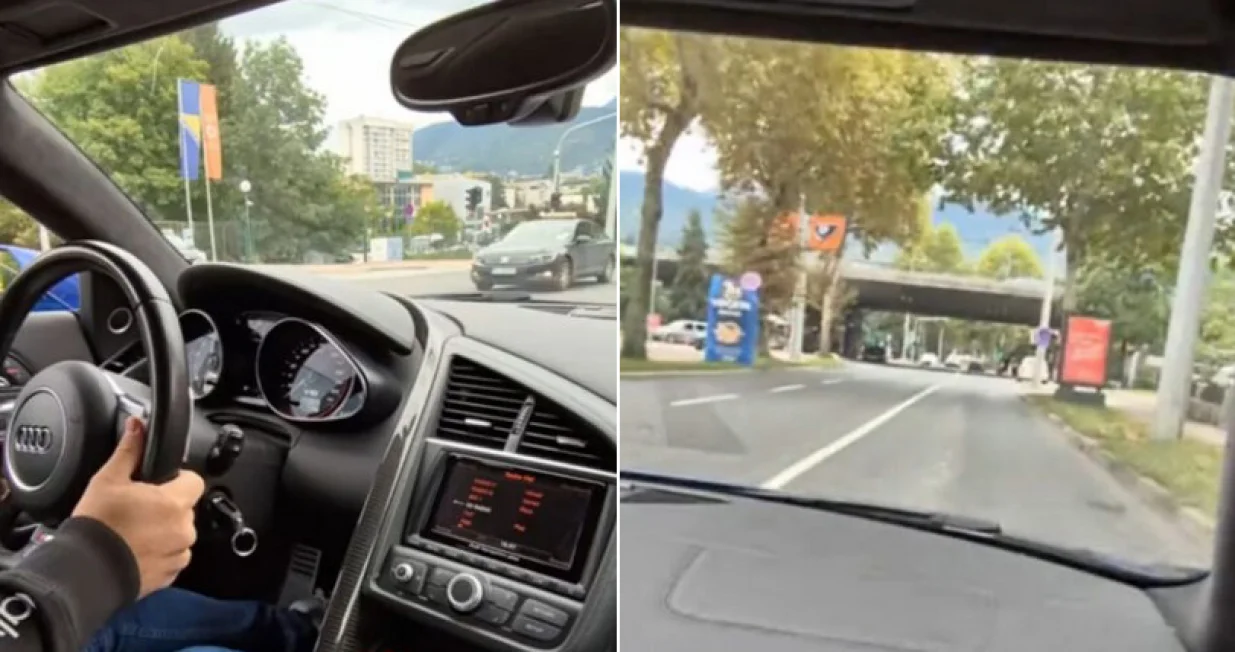 bahata vožnja, ciglane, audi/Screenshot