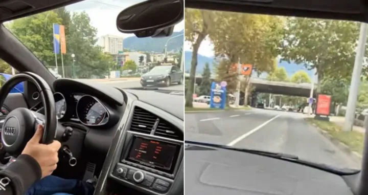 bahata vožnja, ciglane, audi/Screenshot