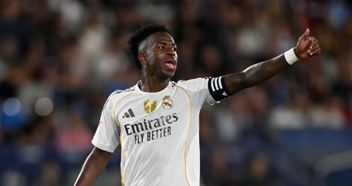 Soccer Football - LaLiga - Levante v Real Madrid - Estadi Ciutat de Valencia, Valencia, Spain - September 23, 2025 Real Madrid's Vinicius Junior reacts REUTERS/Pablo Morano/Foto: Pablo Morano