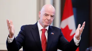 FIFA's President Gianni Infantino meets with Canada's Prime Minister Mark Carney (not pictured) on Parliament Hill in Ottawa, Ontario, Canada October 10, 2025. REUTERS/Blair Gable/Foto: Blair Gable