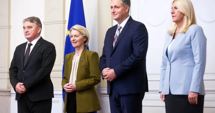 Ursula Von Den Leyen posjeta Predsjedništvu BiH oktobra 2025/Damir Deljo