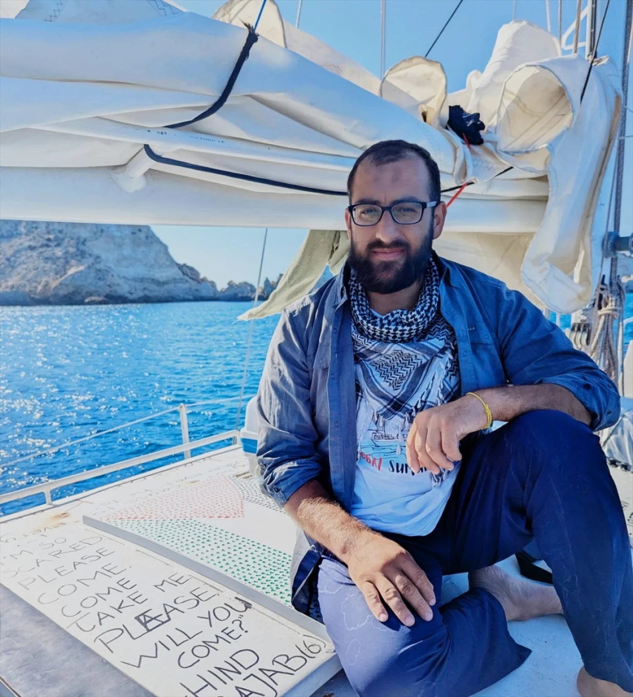 Muhammed Huzeyfe Kucukaytekin iz Sarajeva jedan je od učesnika humanitarne Sumud flote, na putu ka Gazi/Privatni Album