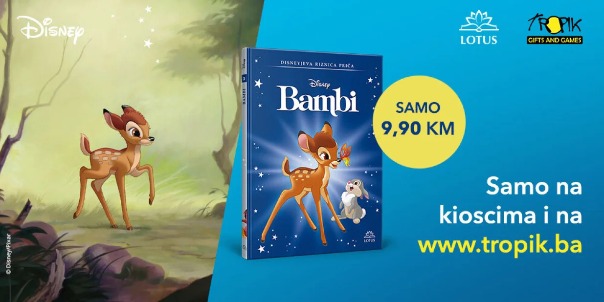 DISNEYJEVA RIZNICA PRIČA – KLASICI ZA SVE GENERACIJETreća knjiga – Bambi je na kioscima/