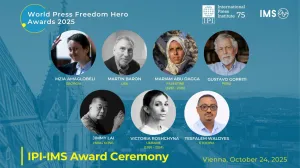 Sedam istaknutih novinara proglašeno dobitnicima nagrade Heroj svjetske slobode medija IPI-IMS 2025./