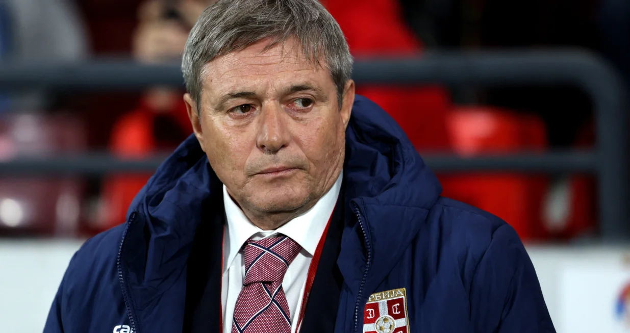Soccer Football - FIFA World Cup - UEFA Qualifiers - Group K - Serbia v Albania - Dubocica Stadium, Leskovac, Serbia - October 11, 2025 Serbia coach Dragan Stojkovic before the match REUTERS/Florion Goga/Foto: Florion Goga