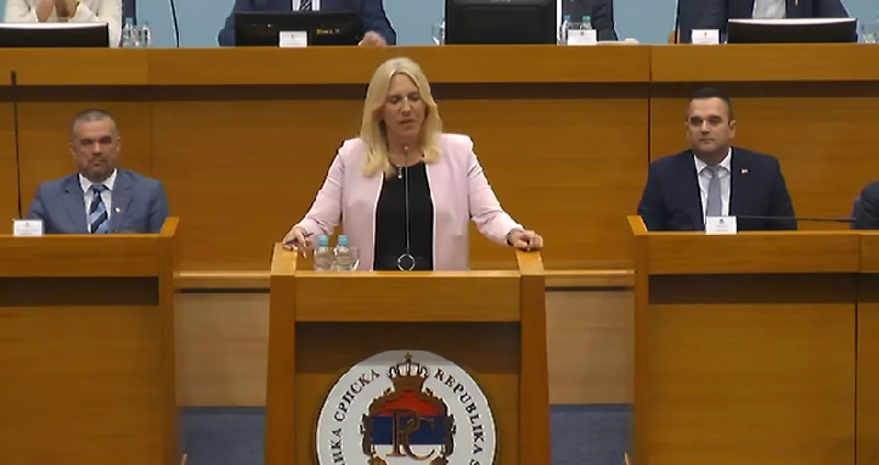 Željka Cvijanović, NSRS, obraćanje/