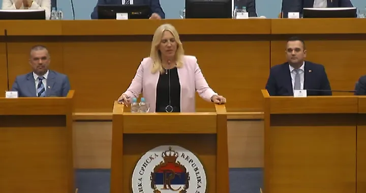 Željka Cvijanović, NSRS, obraćanje/