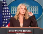 White House Press Secretary Karoline Leavitt holds a press briefing at the White House in Washington, D.C., U.S., October 6, 2025. REUTERS/Kent Nishimura/Kent Nishimura