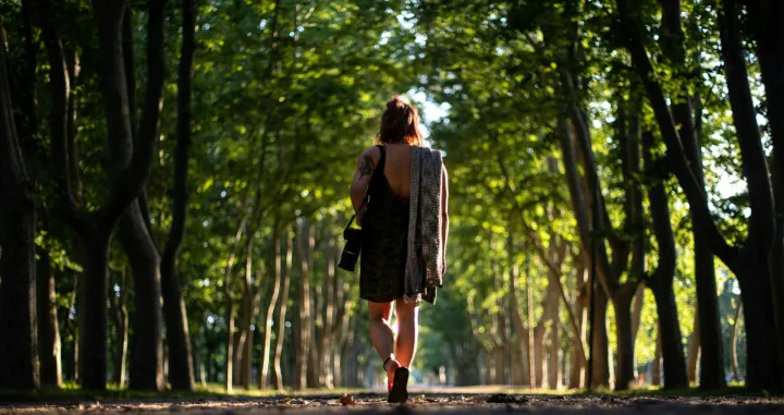 šumatehnologijamodatehnologijazelenosuncesvjetlostženadrvokamerafotografsamsunčeva svjetloststilšetnjaplaninarenješumasamoćadrvećečovjek/David Monje