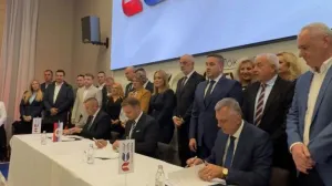 Pokret Sigurna Srpska, potpisivanje sporazuma, Pale, Jahorina, Draško Stanivuković, Igor Radojičić, Dejan Kojić/Facebook