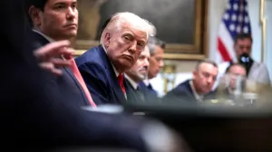 FILE PHOTO: U.S. President Donald Trump and Secretary of State Marco Rubio attend a cabinet meeting at the White House, in Washington, D.C., U.S., October 9, 2025. REUTERS/Evelyn Hockstein/File Photo/Evelyn Hockstein