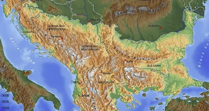 balkan, geografija, mapa/