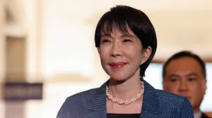 Leader of Japan's ruling Liberal Democratic Party (LDP) Sanae Takaichi arrives for a meeting with Japan Innovation Party's, known as Ishin, leader Hirofumi Yoshimura and co-leader Fumitake Fujita, at Japan's National Diet Building in Tokyo, Japan, October 20, 2025. REUTERS/Kim Kyung-Hoon/Kim Kyung-hoon