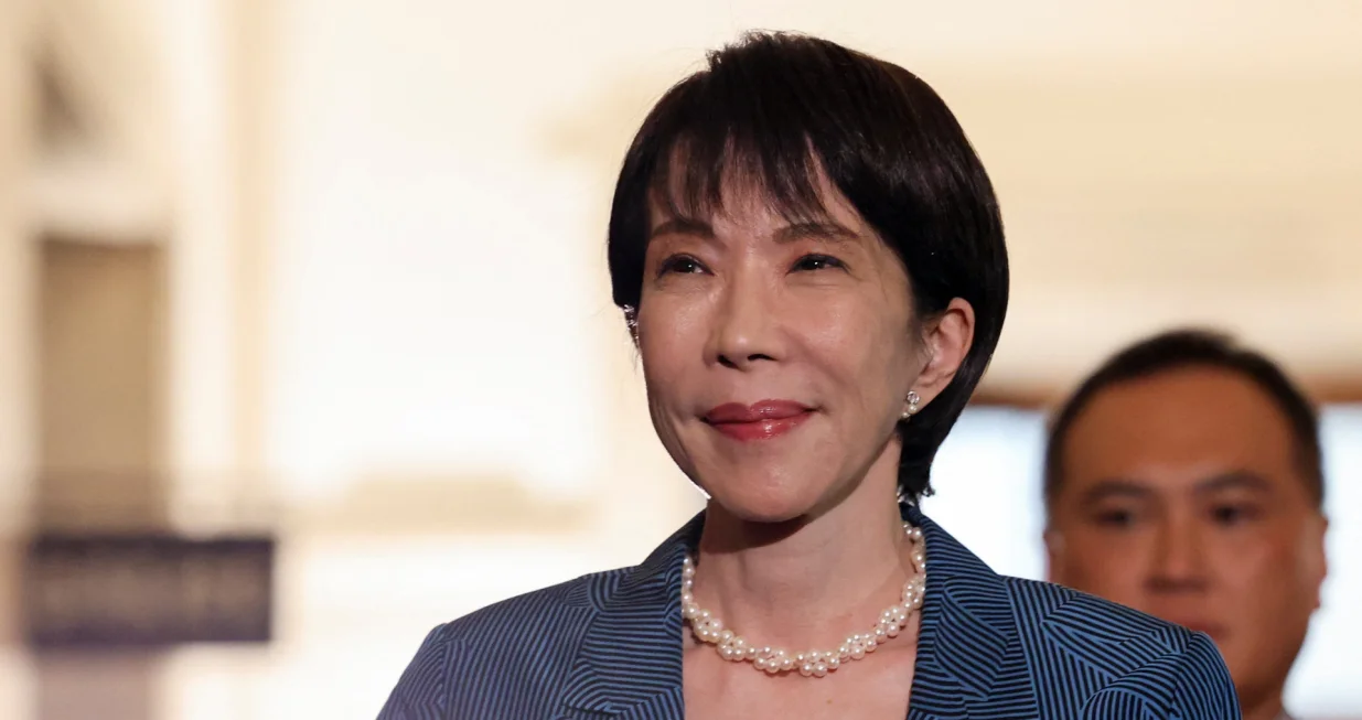 Leader of Japan's ruling Liberal Democratic Party (LDP) Sanae Takaichi arrives for a meeting with Japan Innovation Party's, known as Ishin, leader Hirofumi Yoshimura and co-leader Fumitake Fujita, at Japan's National Diet Building in Tokyo, Japan, October 20, 2025. REUTERS/Kim Kyung-Hoon/Kim Kyung-hoon