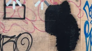 Prekrečen mural Novaka Đokovića/Foto: 