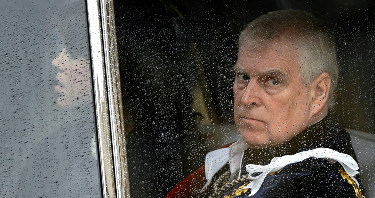 FILE PHOTO: Britain's Prince Andrew leaves Westminster Abbey following the coronation ceremony of Britain's King Charles and Queen Camilla, in London, Britain May 6, 2023. REUTERS/Toby Melville/Pool/File Photo/Toby Melville
