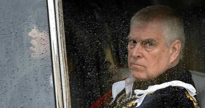 FILE PHOTO: Britain's Prince Andrew leaves Westminster Abbey following the coronation ceremony of Britain's King Charles and Queen Camilla, in London, Britain May 6, 2023. REUTERS/Toby Melville/Pool/File Photo/Toby Melville