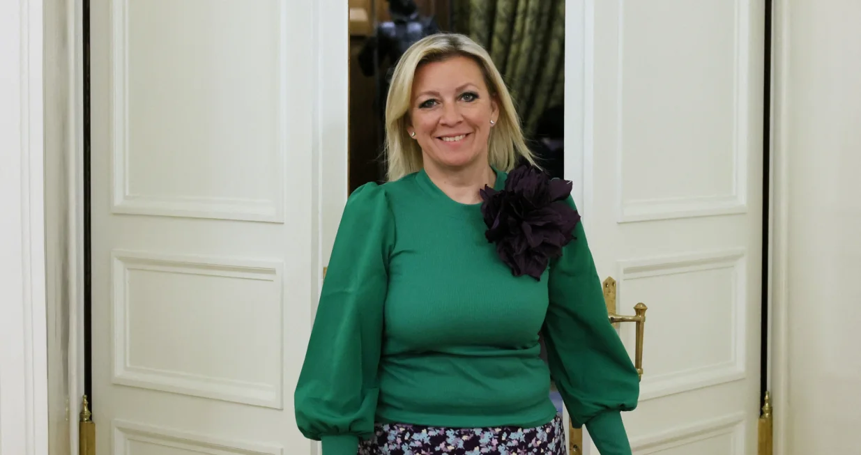 Spokeswoman of Russia's Foreign Ministry Maria Zakharova, Zaharova arrives for a meeting of Russian Foreign Minister Sergei Lavrov with Ethiopian Foreign Minister Gedion Timothewos in Moscow, Russia October 21, 2025. REUTERS/Shamil Zhumatov/Pool/Shamil Zhumatov