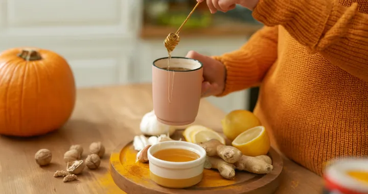 Napitak od kurkume, meda, đumbira, limuna//