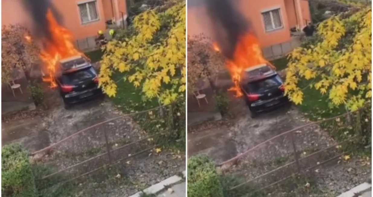 Izgorjelo vozilo/Printscreen/Facebook//