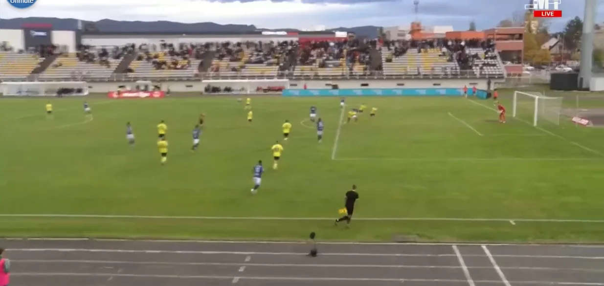 Plavi izjednačili protiv Rudara (FOTO: Screenshot/MY TV)/Foto: 